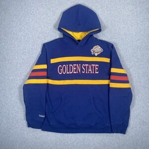 Golden State Hoodie Youth Large 14/16 Blue All Star 2000 NBA Mitchell & Ness